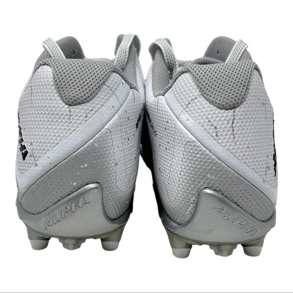 NIKE ALPHA PRO 2 TD WHITE SILVER 719930-101 FOOTBALL CLEATS size 10.5 no box - Picture 4 of 11